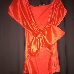 Nice Orange fashion nova bodysuit